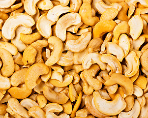 Image showing cashew nuts closeup