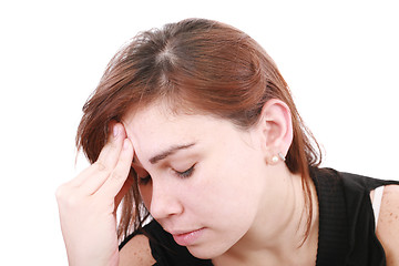 Image showing woman having a headache 