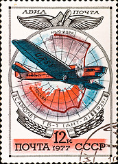 Image showing postage stamp show plane ANT-4