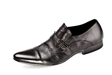 Image showing black male shoe with buckle