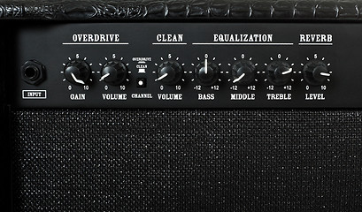 Image showing guitar amplifier control panel