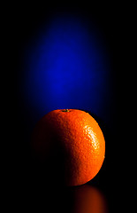 Image showing crescent orange in blue light
