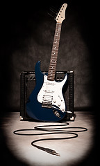 Image showing electric guitar and amplifier