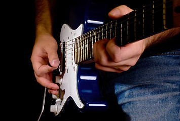 Image showing guitar playing in the move