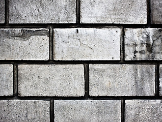 Image showing grey brick wall texture background