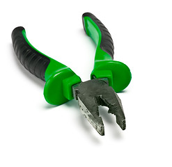 Image showing combination pliers with green handle