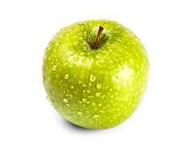 Image showing wet green apple