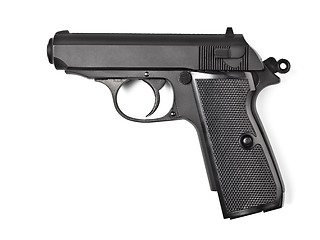 Image showing black vintage police pistol