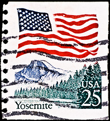 Image showing postage stamp with Yosemite National Park