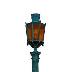 Image showing vintage street lamp on white