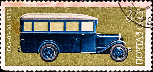 Image showing postage stamp shows vintage car 