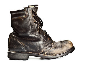 Image showing old army style boot
