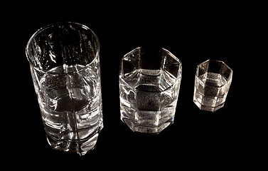 Image showing three different glasses