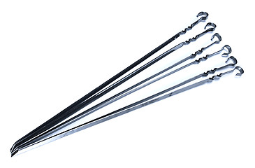 Image showing metal skewers set