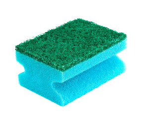 Image showing blue and green sponge