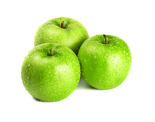 Image showing three green apples