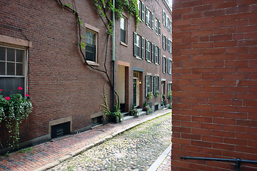 Image showing Cobblestone Street in Boston