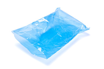 Image showing blue empty polyethylene package