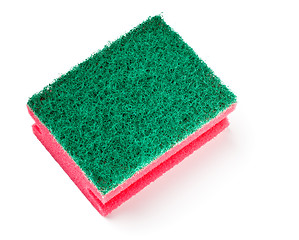 Image showing green and red sponge