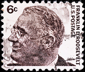 Image showing postage stamp with USA president Franklin Roosevelt