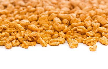 Image showing wheat popcorn fried in honey