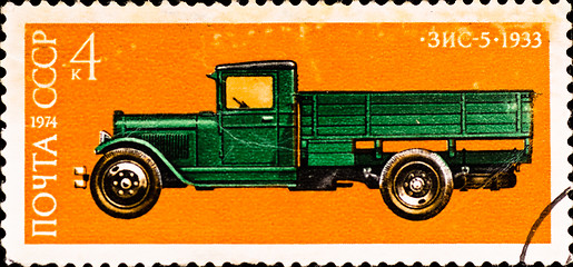 Image showing postage stamp shows vintage car 