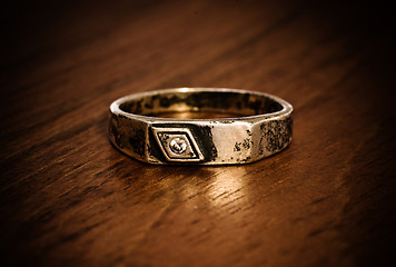 Image showing old silver ring