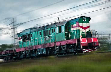 Image showing fast cargo train