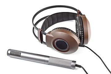 Image showing headphones and vocal microphone