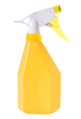 Image showing yellow spray bottle isolated on white