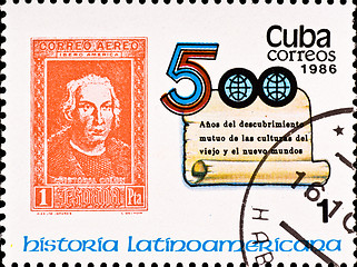 Image showing postage stamps celebrate 500 years Cuban history