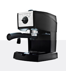 Image showing black espresso machine