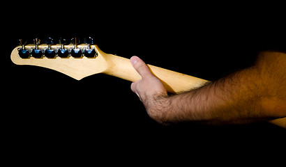 Image showing hand on guitar neck