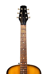 Image showing acoustic guitar fretboard