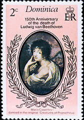 Image showing postage stamp shows Maria Casentini