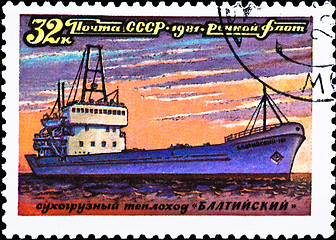 Image showing postage stamp show ship 