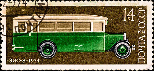 Image showing postage stamp shows vintage car 