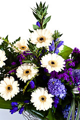 Image showing white gerbera bouquet