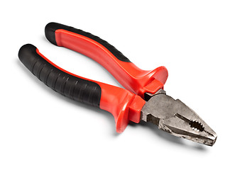 Image showing combination pliers with red handle