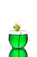 Image showing green gel candle