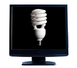 Image showing lcd screen shows lightbulb