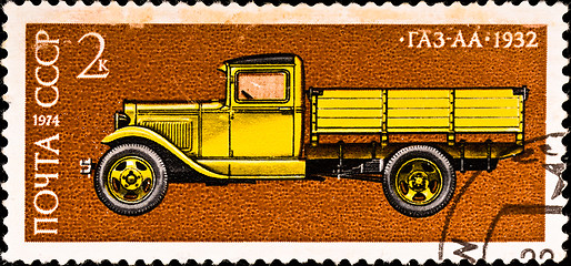 Image showing postage stamp shows vintage car 