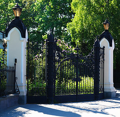 Image showing Closed Old Gates