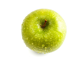 Image showing wet green apple