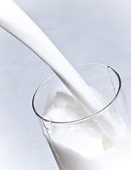 Image showing milk is poured into a glass