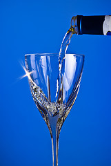 Image showing pouring wine into glass
