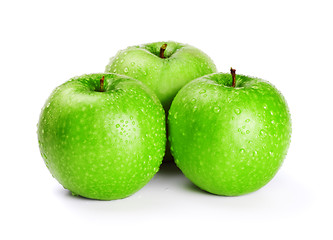 Image showing three green apples