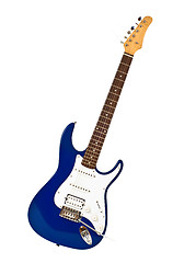 Image showing blue electric guitar
