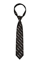 Image showing black striped necktie