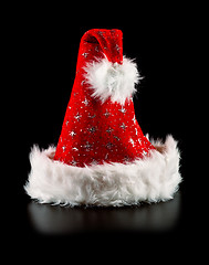 Image showing santa hat with stars